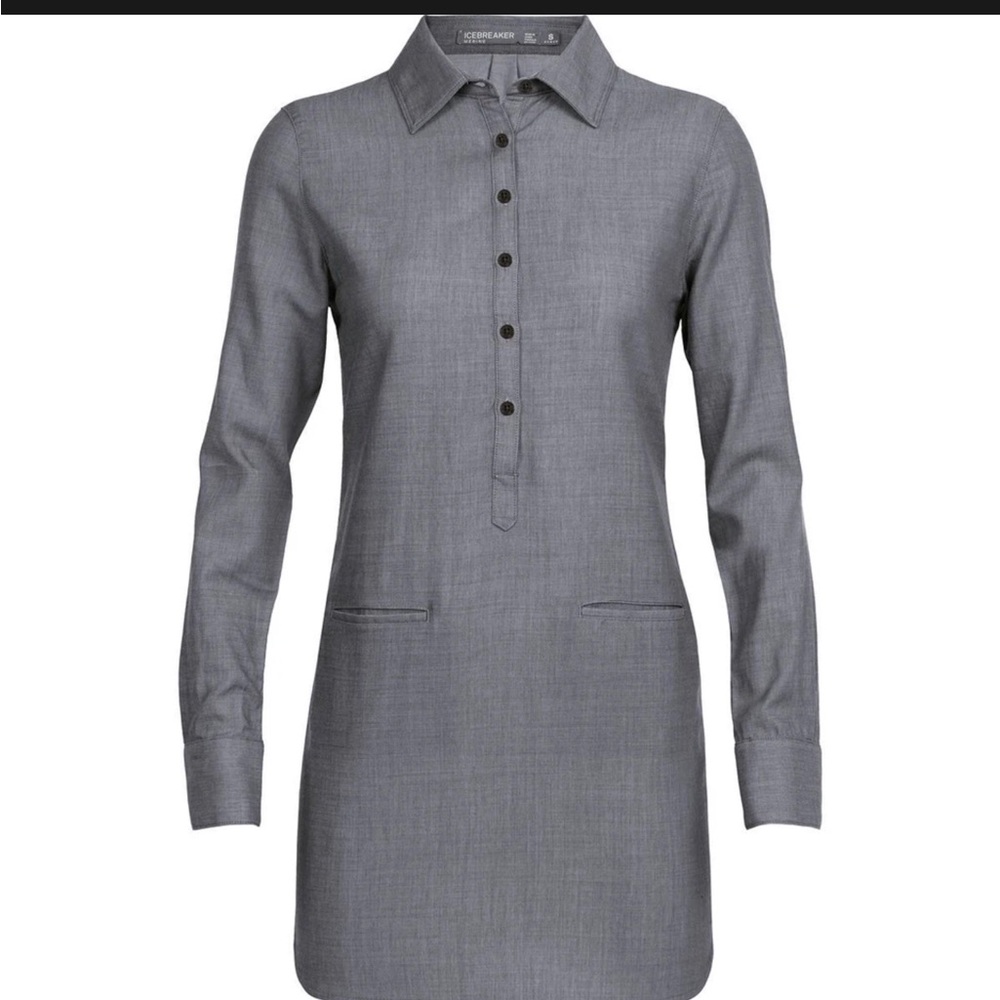 Icebreaker Merino Cool-Lite Kala Gray Tunic / Shirt Dress